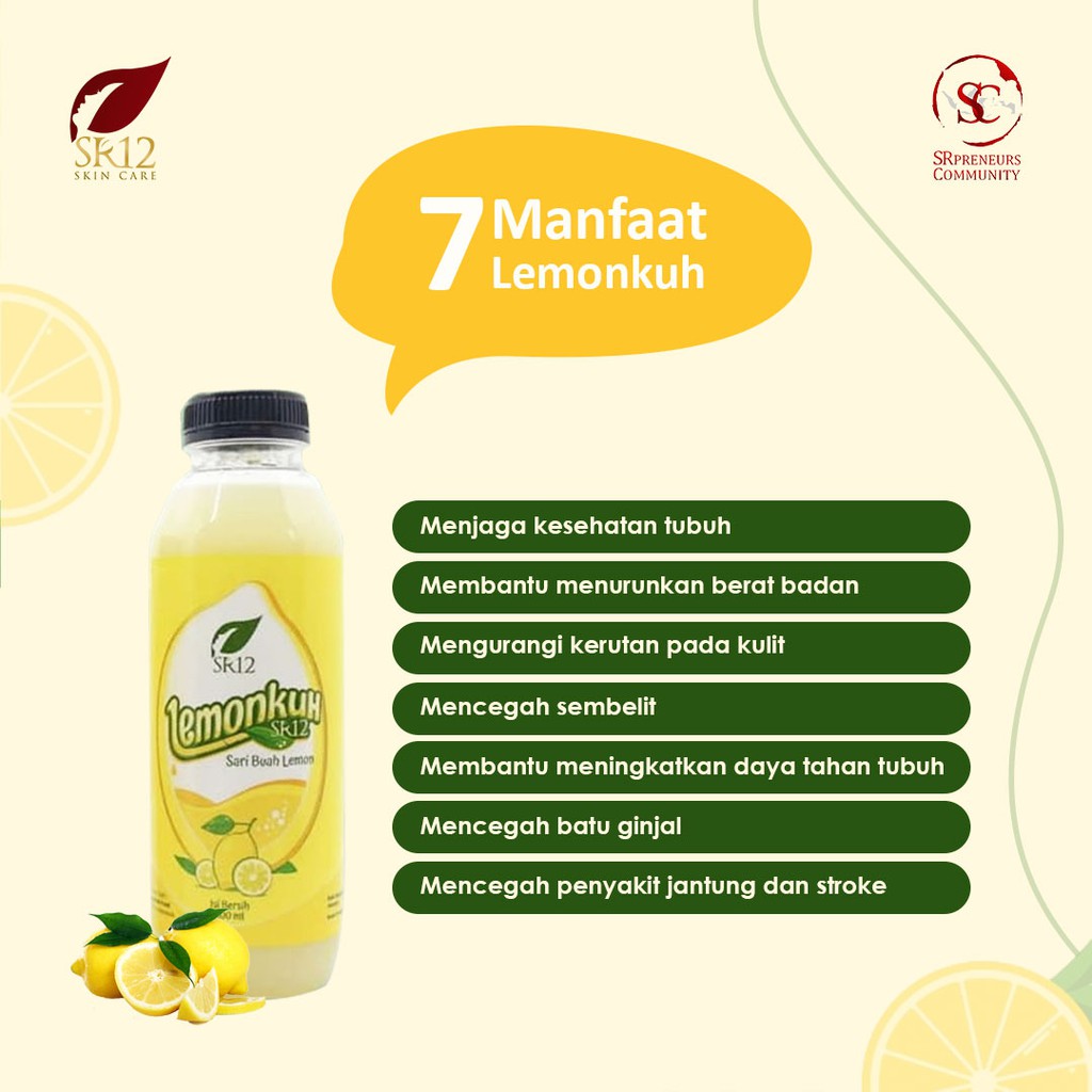 SR12 HERBAL SKINCARE LEMONKUH / SARI LEMON ORIGINAL / MINUMAN NUTRISI DIET DETOX HERBAL PELANGSING ALAMI