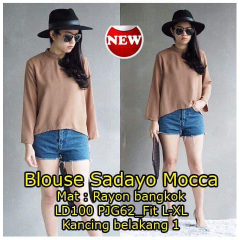 Pakaian Wanita//Blouse// Blouse/Blouse polos/Blouse cream/Atasan wanita/Atasan cewek/Baju