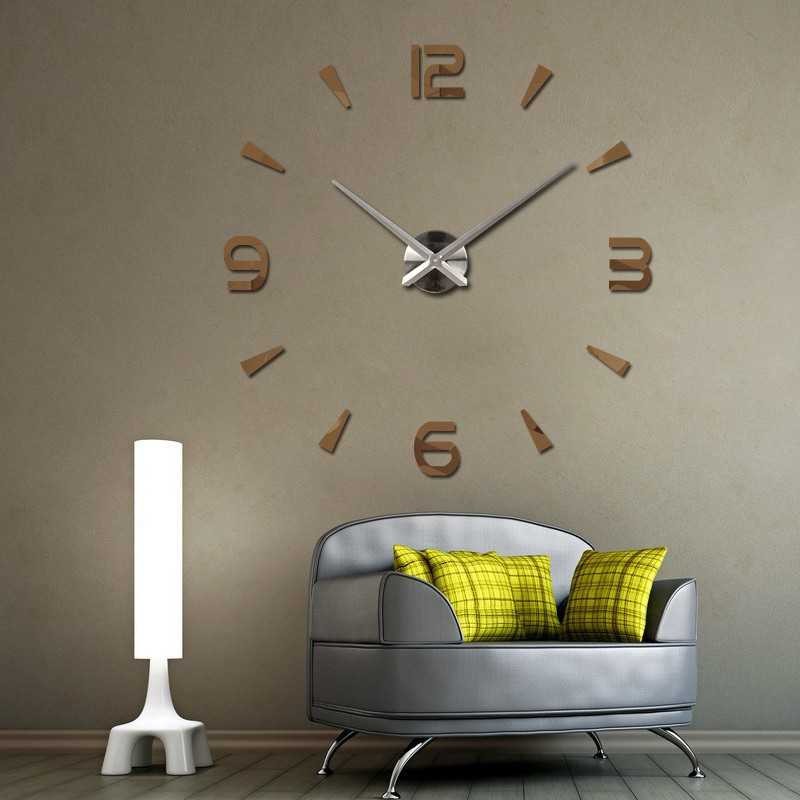 Jam Dinding Besar DIY Giant Wall Clock Quartz Creative Design 80-130cm