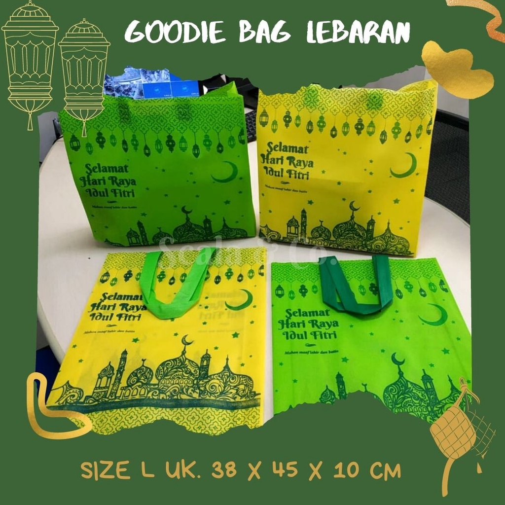

LEBIH TEBAL Tas Lebaran Besar / Goodie Bag Idul Fitri (38x45x10cm)