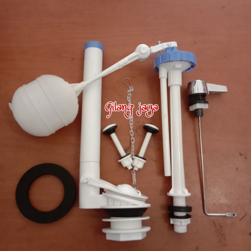 Alat Tabung/Tangki WC Duduk ENGKOL SAMPING - Alat Daleman TOILET/CLOSET Otomatis Full Set