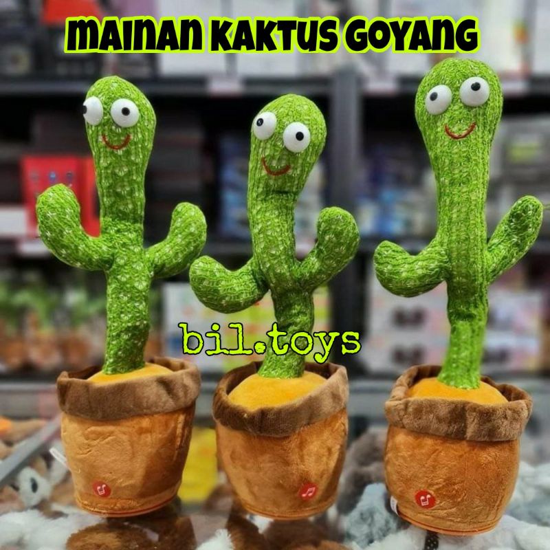 MAINAN ANAK LAKI LAKI PEREMPUAN KAKTUS GOYANG CAS JOGET DANCING KAKTUS BISA BERBICARA MAINAN EDUKASI