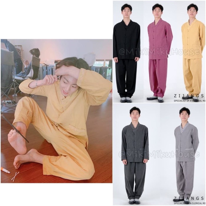 ZIJANGSA HANBOK BAJU KOREA VEST CELANA SET JUNGKOOK DRESS ROK BTS ORI - MALE VER