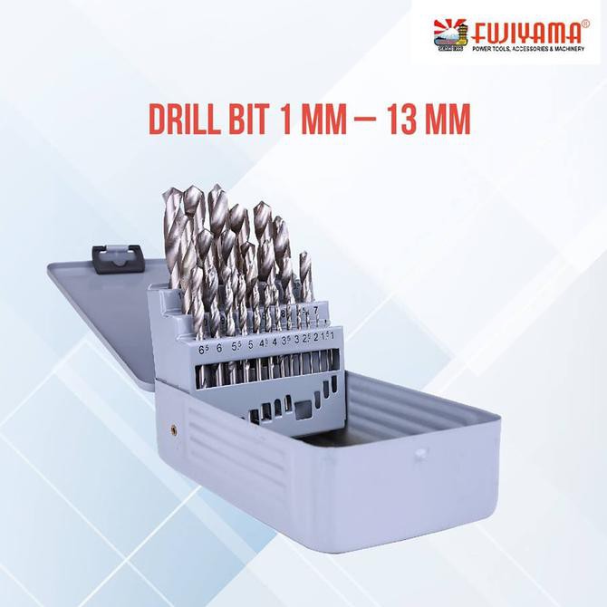 mata bor set besi HSS / alumunium 25pcs Fujiyama