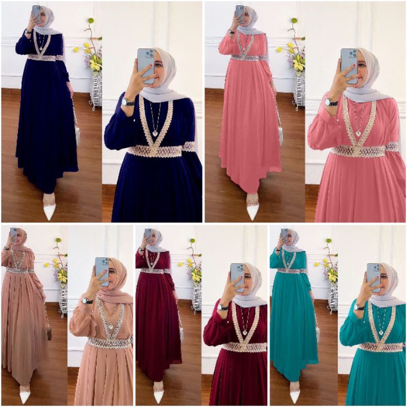 DRESS LEBARAN - QAISHA DRESS - CERUTY
