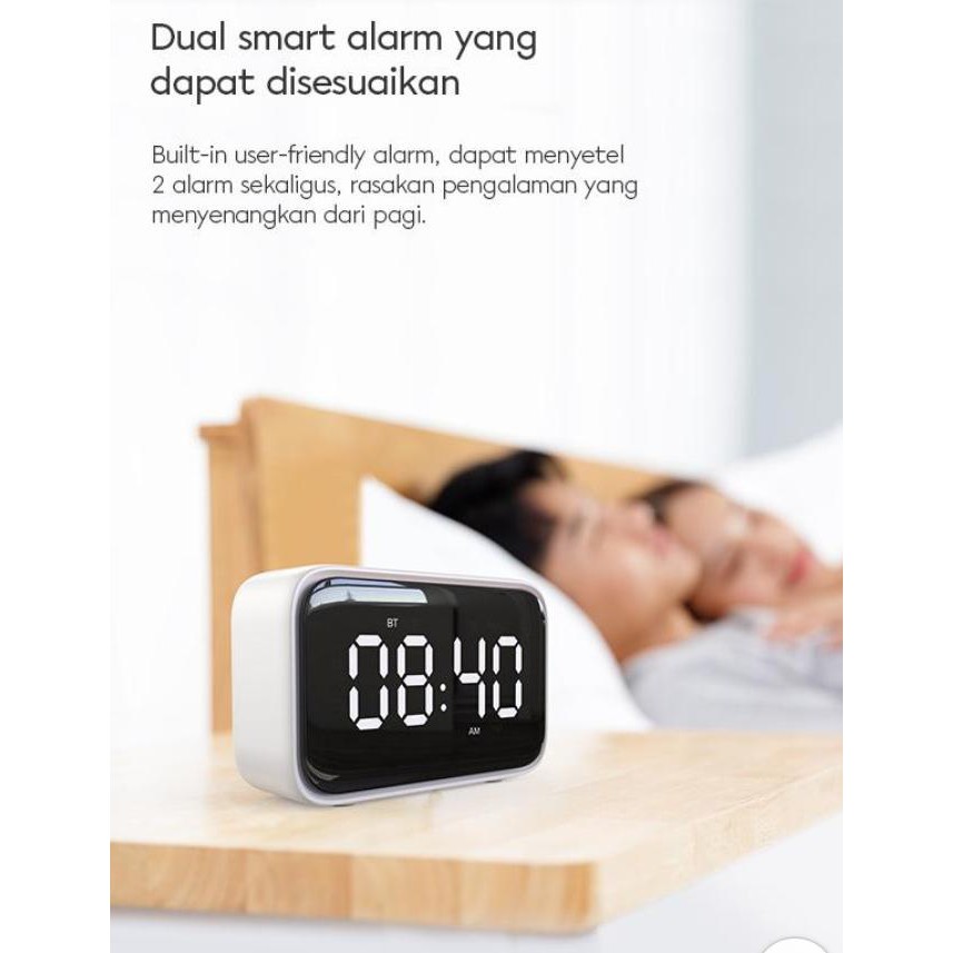 Speaker Portable 5.0 VIVAN VS5 Dual Smart Bluetooth Alarm Clock SD Card AUX USB