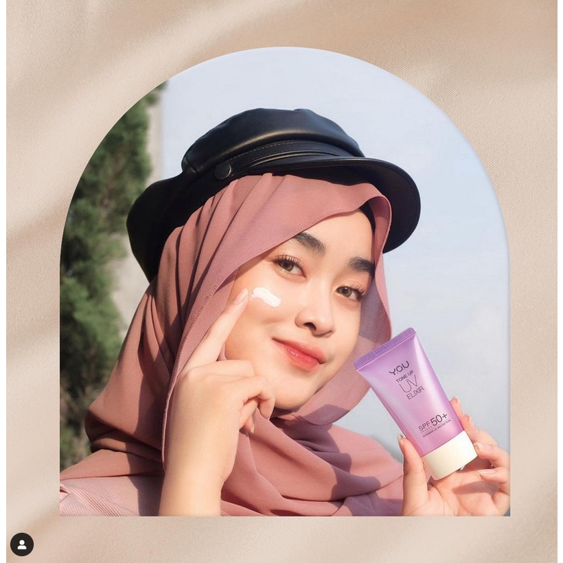 ✿ELYSABETHME✿ Y.O.U tone up cream elixir uv 50++ hyaluronic acid sunscreen sunblock anti UVA UVB pelindung dari matahari