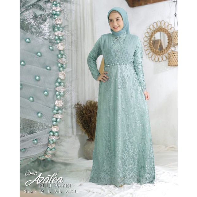 Gamis Azalea NK / Kebaya Gamis Payet Modern / Dress Bridesmaid / Baju Pesta