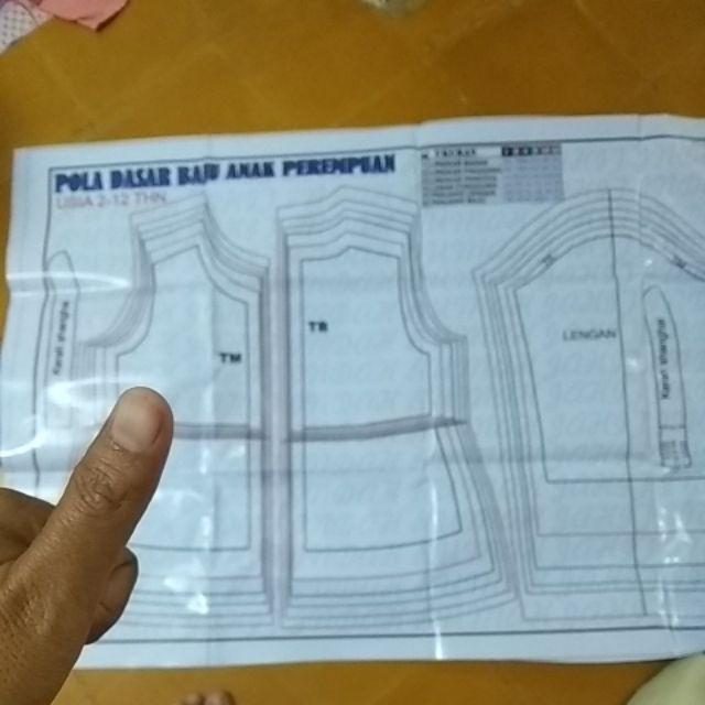  Pola  dasar  baju anak  perempuan  Ukuran 2 12thn Shopee 