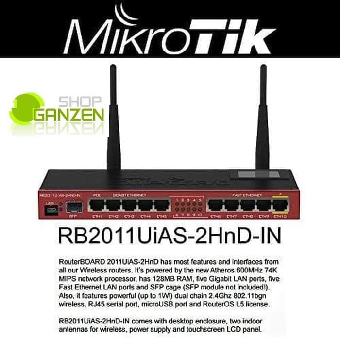 Mikrotik router wireless RB2011uias-2hnd-IN