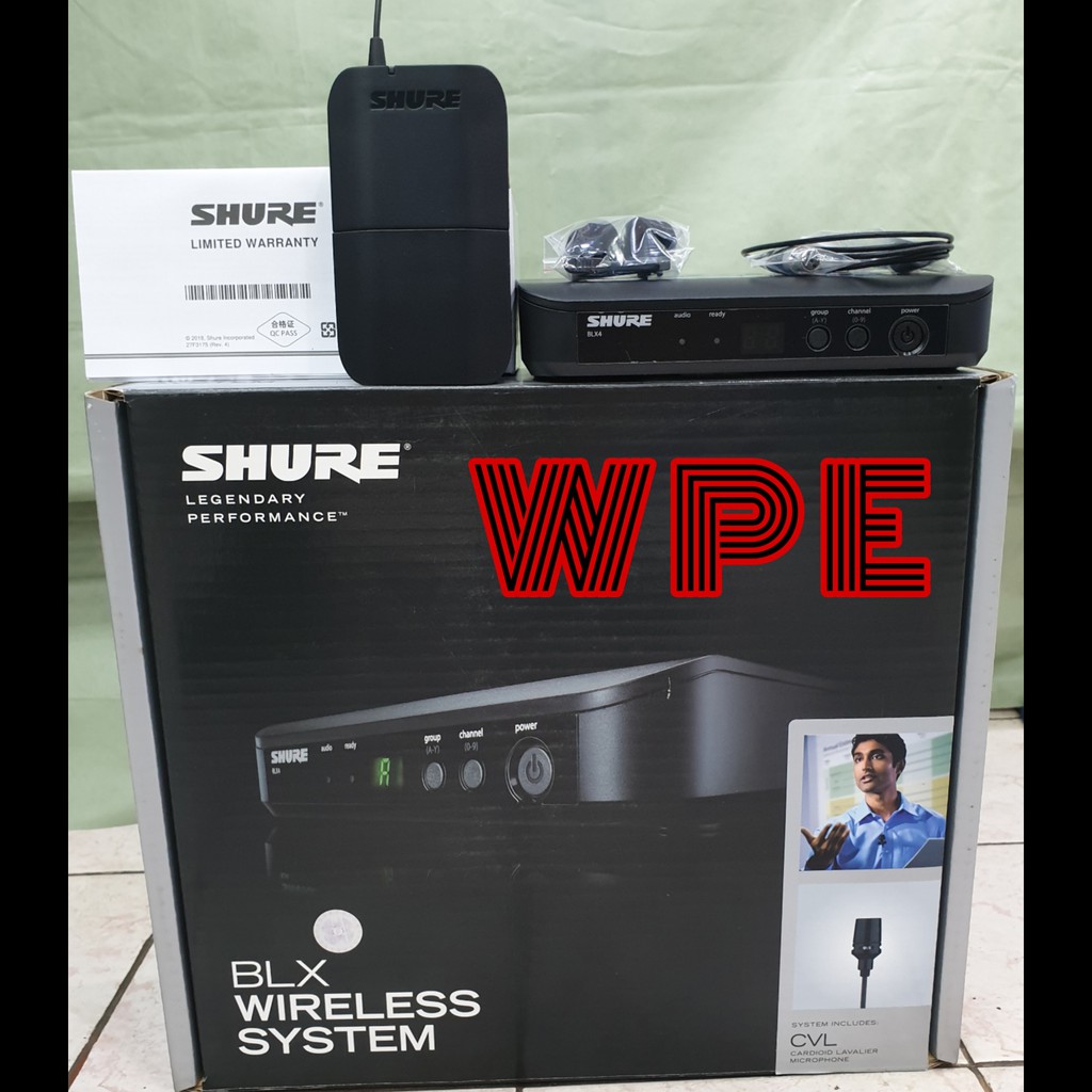 Mic Wireless Shure BLx 14 CVL Clip on ORIGINAL GARANSI RESMI SHURE