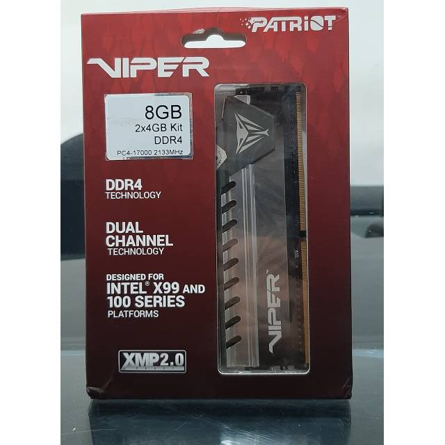 RAM PATRIOT VIPER 2X4GB DDR4 SIAP OC