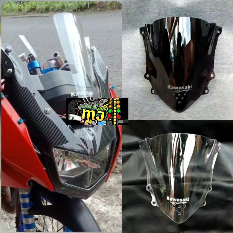 Visor Ninja 150 rr New Winshield Ninja 150 rr New Winsil Ninja 150 rr New mj_motorshop