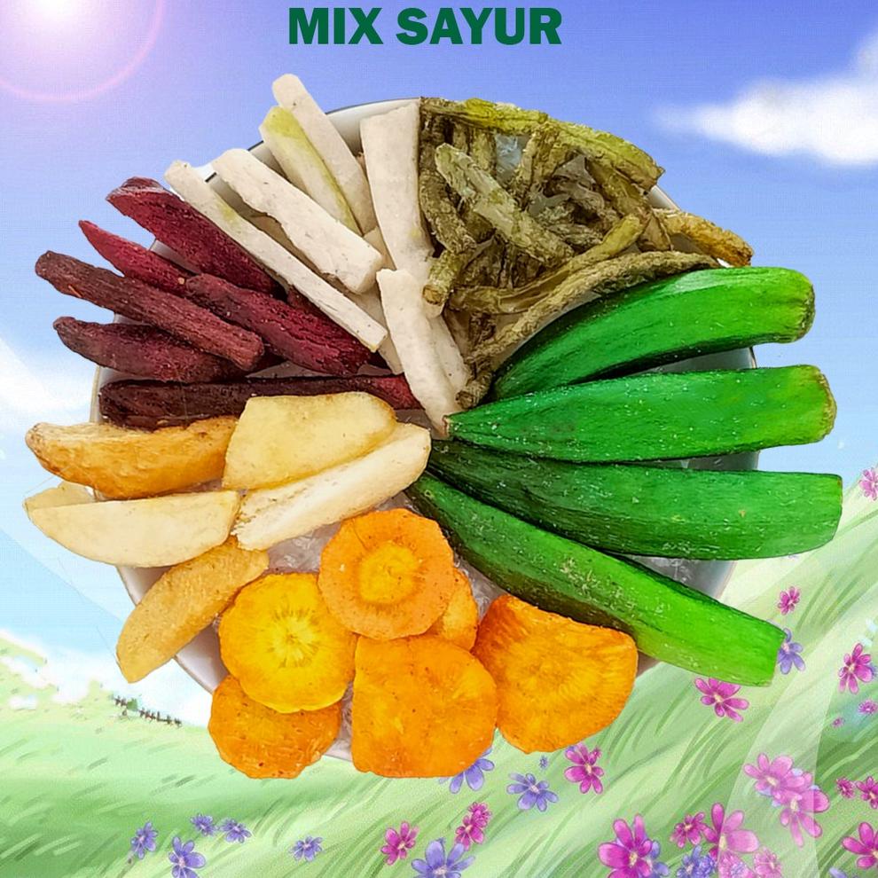 

[KODE PJP0P] Crunchy Veggie Snack ASMR Keripik Sayur Keripik Buah Sayur Krispi Cemilan Diet Snack Sehat Snack Diet 300ml 700ml 1000ml 1L