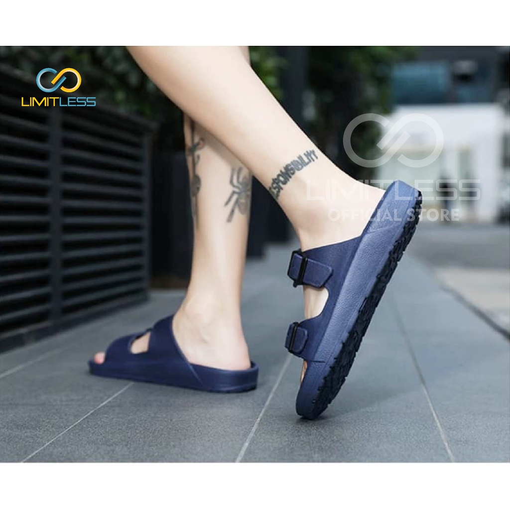 Sandal Pria Selop Tali Strap 2 Sendal Cowok Casual Santai Murah Sandal Pria Kekinian Sandal Slide Pria