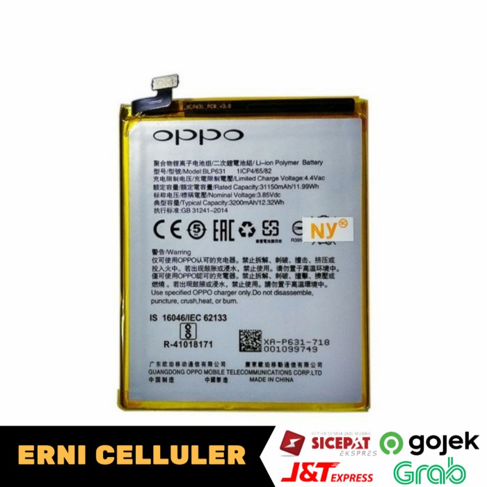 BATERAI BATRE OPPO F3 OPPO F5 BLP631 ORIGINAL