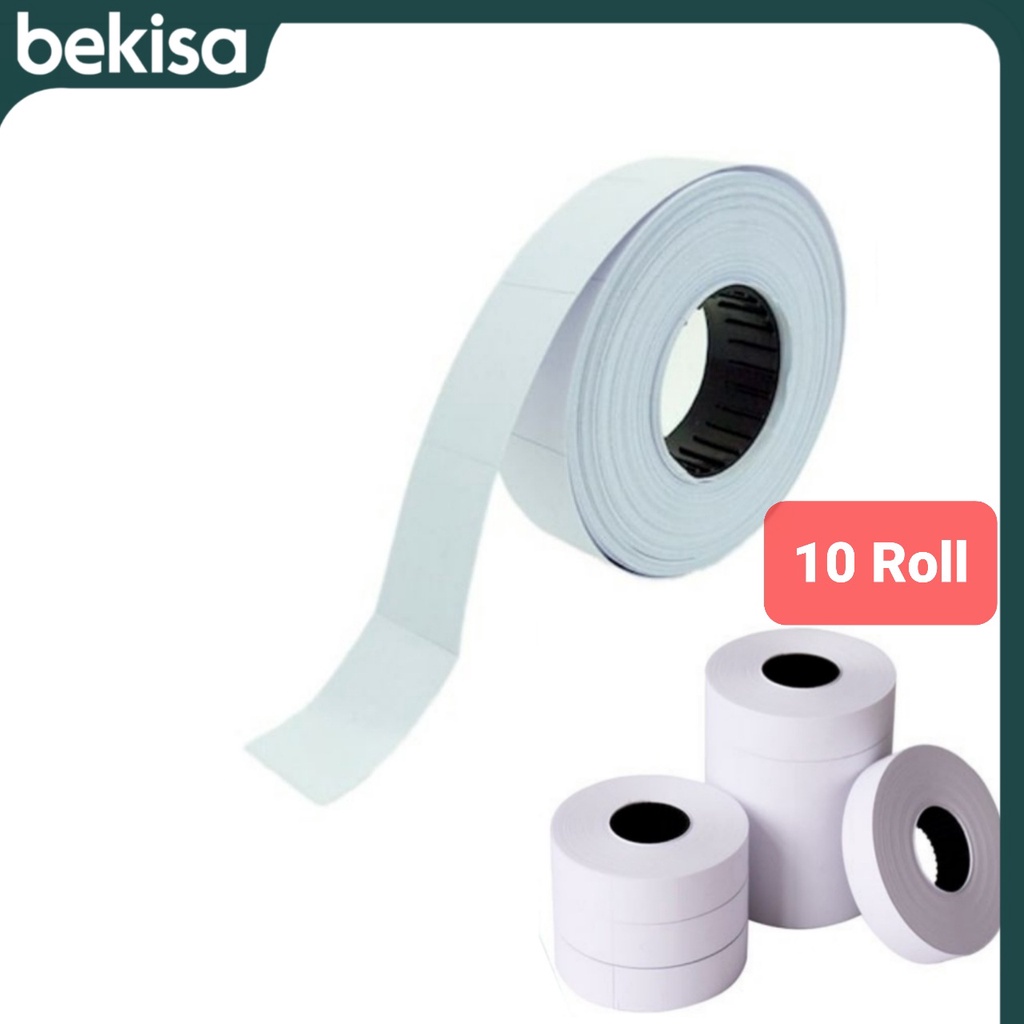 

8K Isi ulang kertas Label Harga Alat Price Labeller 2 Baris 10 pcs