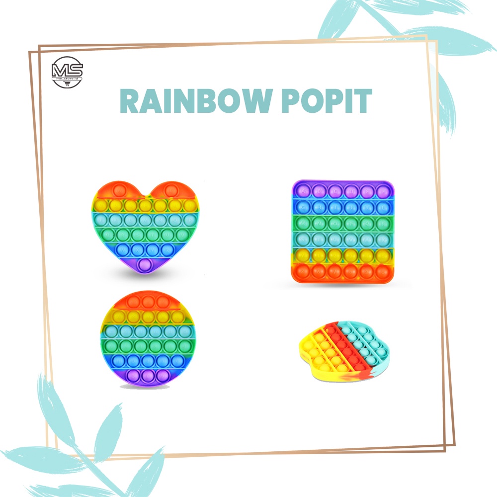 POP IT FIDGET TOYS BUBBLE SENSORY - POP IT RAINBOW - MAINAN ANAK - POP IT WARNA WARNI [Me_store.id]