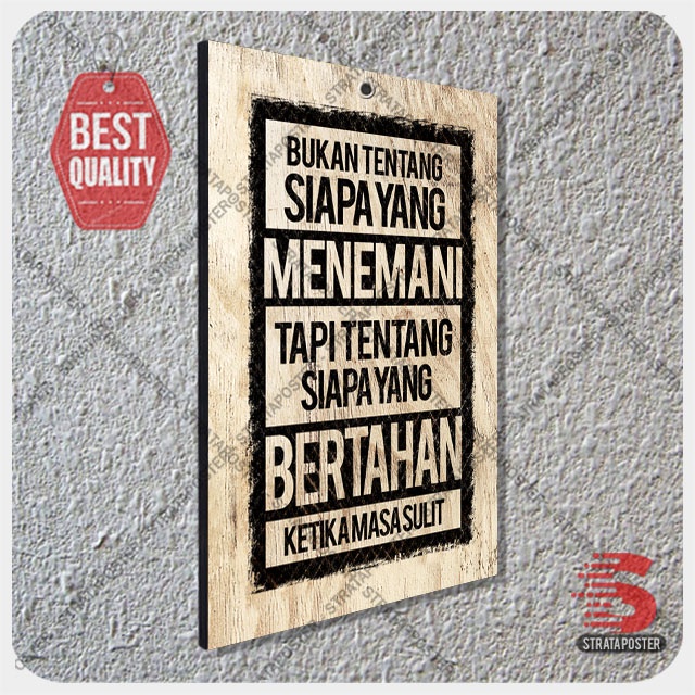 Poster motivasi Hiasan dinding kayu Dekorasi ruangan Wall decor 2030126STA