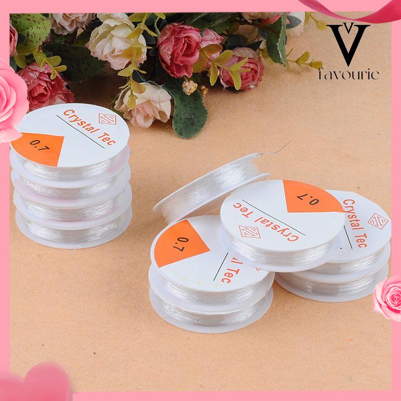 [COD]Aksesoris Perhiasan DIY Transparan Putaran Elastis Kawat Manik-manik Kawat Kristal Aksesoris Gelang-FA