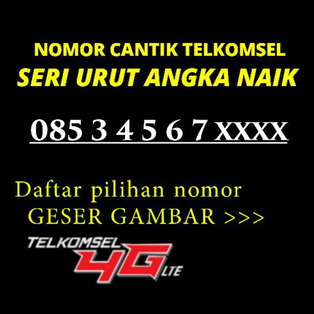 Promo murah Nomor cantik sakti Kartu perdana sakti 12 digit angka naik 34567 sakti telkomsel 4G as s