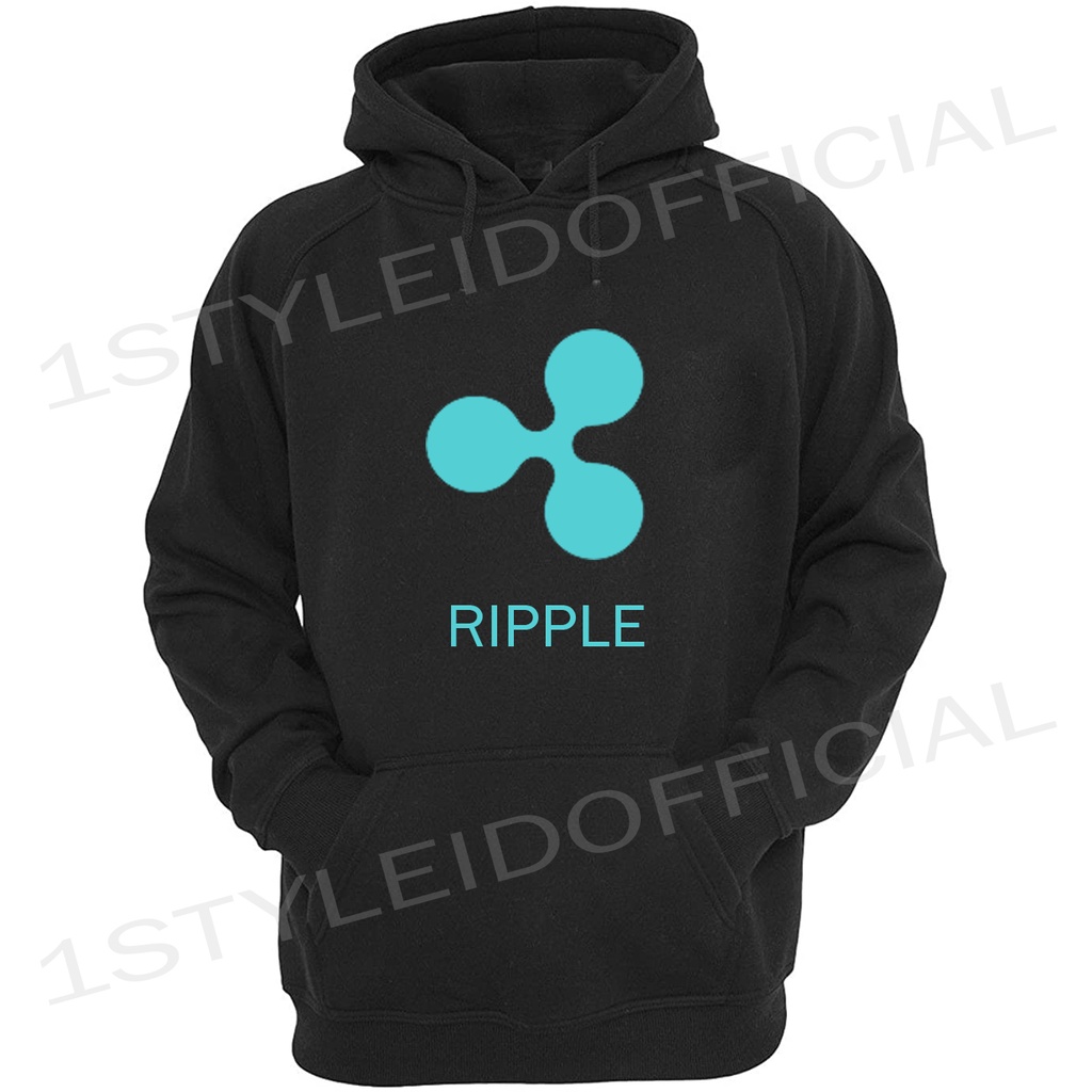 Hoodie PREMIUM TEBAL BORDIR BESAR OVERSIZE - Logo Koin RIPPLE