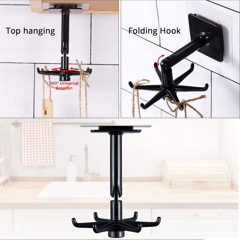 #LC-HL Gantungan Hook 6 Cabang Kait 360 Putar Hook