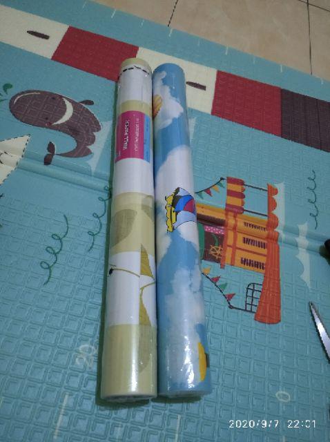 Termurah Home Wallpaper - Wallpaper Sticker Dinding Motif Karakter Spongbob - Ukuran 45cm X +-10m