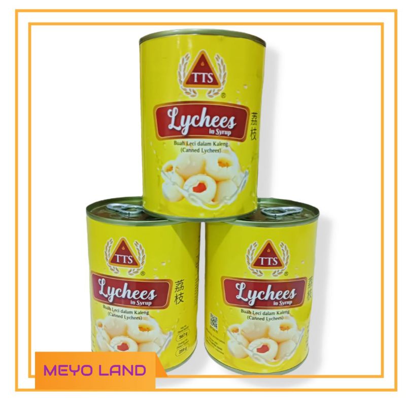 

Leci Kaleng / Lychees In syrup 567gr / TTS Lychee kaleng buah / Leci kaleng buah / leci buah kaleng