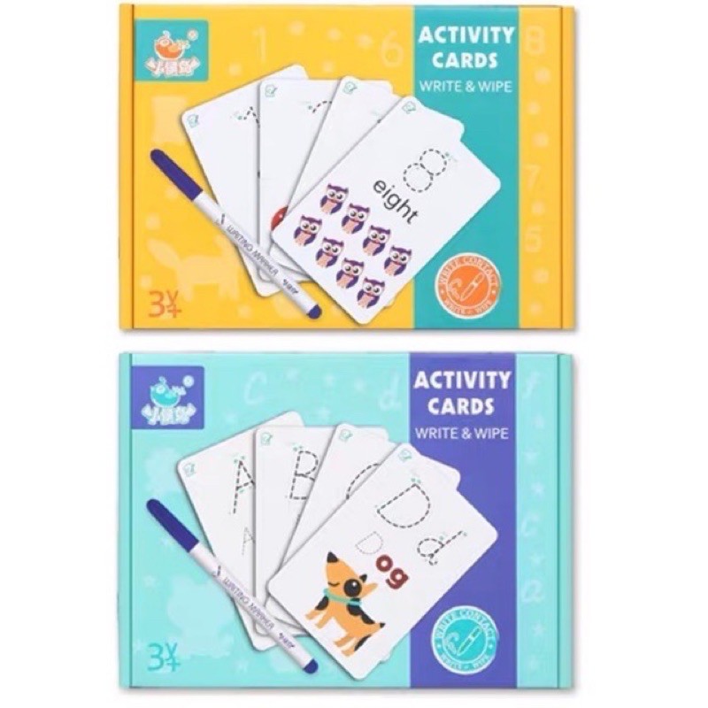 Activity cards - wipe clean cards - mainan edukasi anak