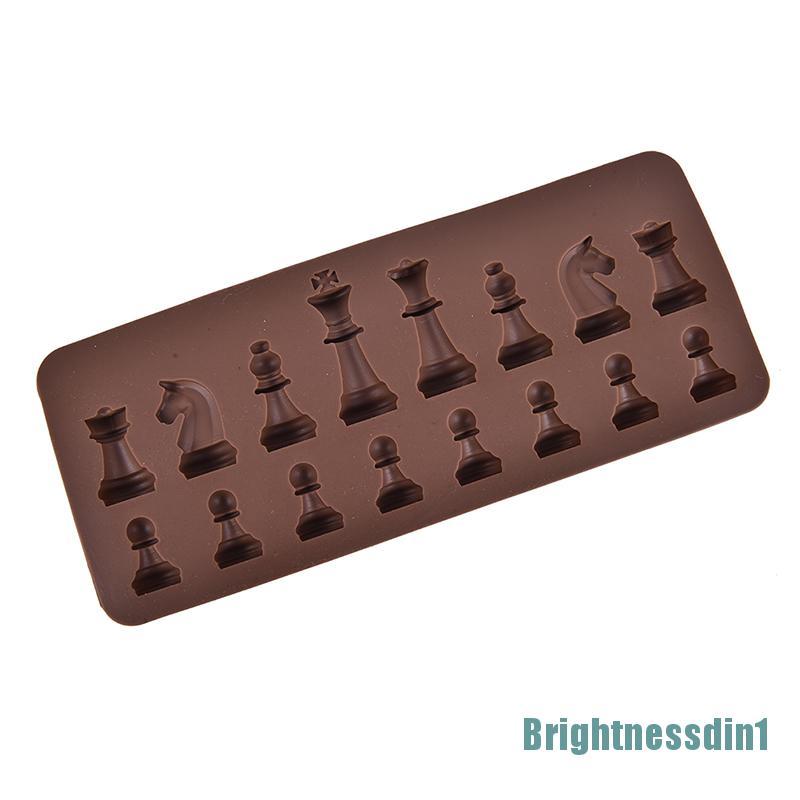 1pc Cetakan Adonan Kue &amp; Cokelat Bentuk Catur Bahan Silikon