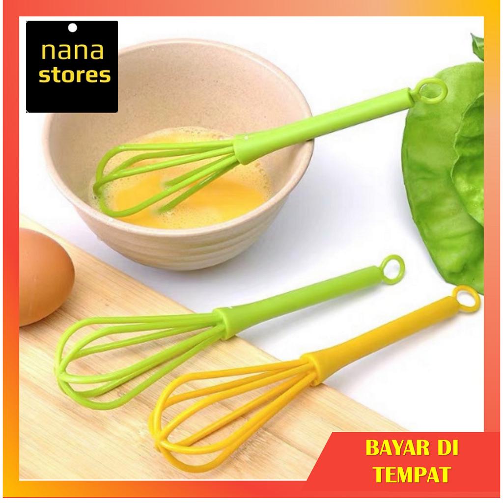 Alat Pengocok Telur / Krim / Susu Mini Manual Multifungsi Bahan Plastik Tidak Beracun / Import