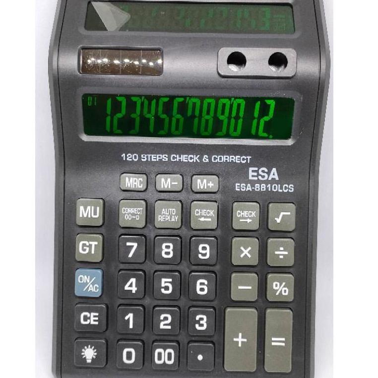 

Barang Bagus Kalkulator layar lcd led menyala ukuran BESAR ESA 8810LCS 12DIGIT 2 Layar bolak balik ^^