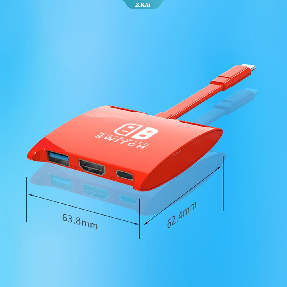 Docking Hub USB Type C Ke 4K HDMI Untuk Nintendo Switch