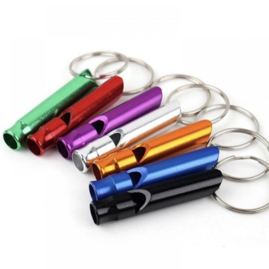 PELUIT GANTUNGAN KUNCI SERBAGUNA PLUIT ALUMINIUM PLUIT SURVIVAL OUTDOOR EMERGENCY WHISTLE KEYCHAN