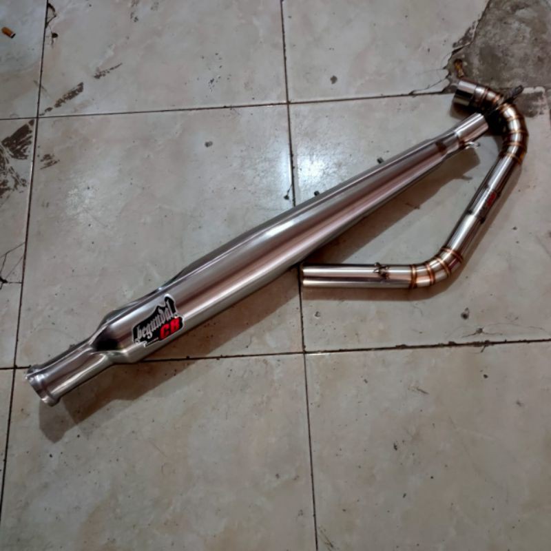 Knalpot Corbi Begundal CB set leher bahan full steanles original produk