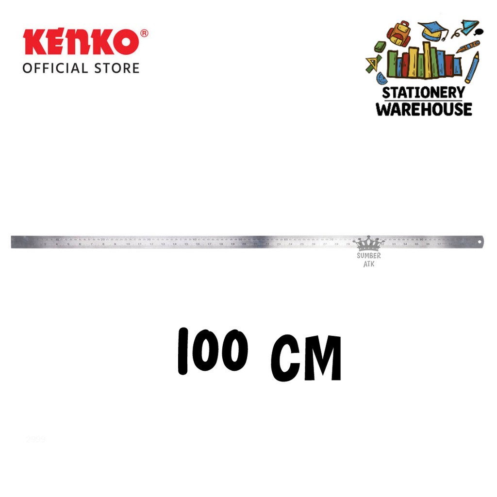

Penggaris Besi ORIGINAL KENKO STAINLESS STEEL RULER 100 CM TEBAL dan BERKUALITAS