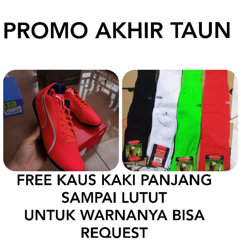 FREE KAUS KAKI sepatu futsal PUMA 365 CT CORAL/WHITE