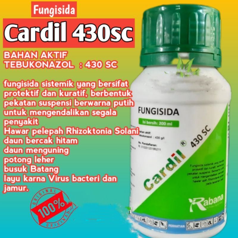 FUNGISIDA TEBUKONAZOL/CARDIL 430SC 200ML (sama dengan folicur gold)