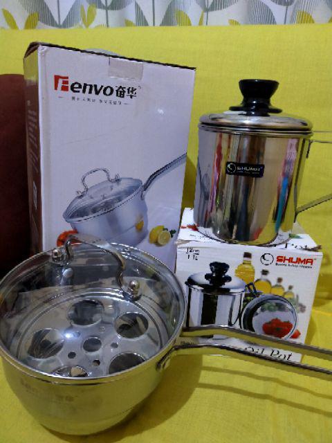 Panci Stainless Double Bottom Fenvo Saucepan 18cm (00313.00017)