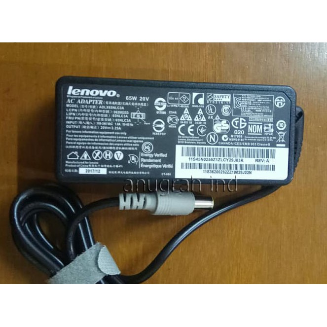 Adaptor Charger ORI Lenovo Thinkpad T410,T420,T430,X200,X220,X230,L412 bonus kabel power