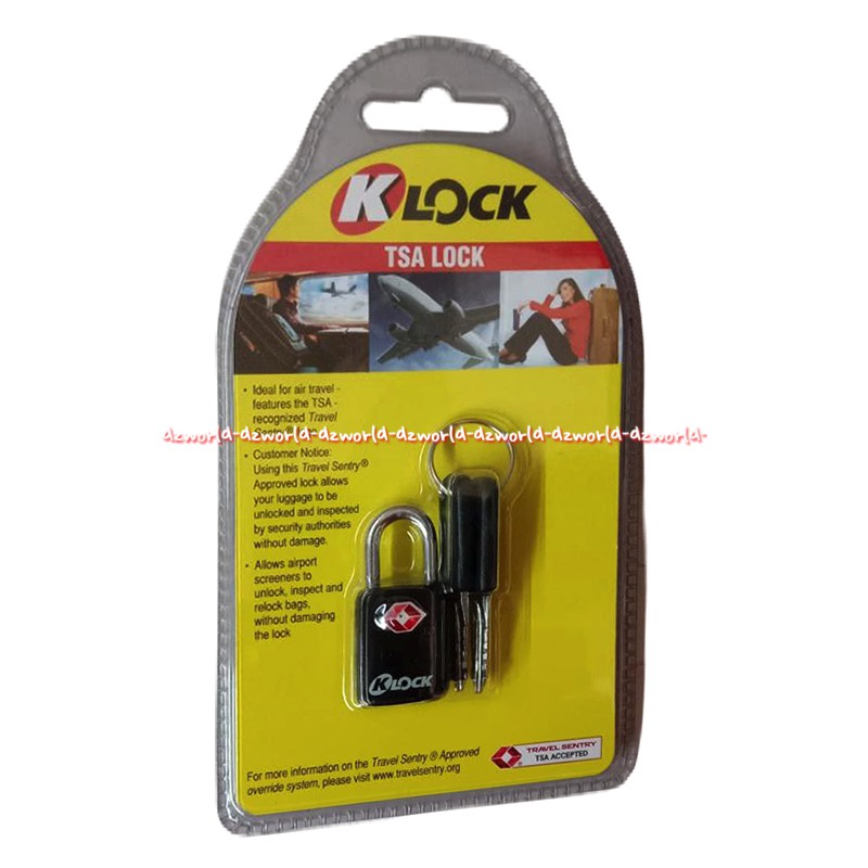 Klock Tsa Gembok Tas Gembok Koper Kunci Bag Gembok Kecil Gembok Serbaguna Small Padlock K-Lock K Lock TSA Lock Travelling Pad Lock