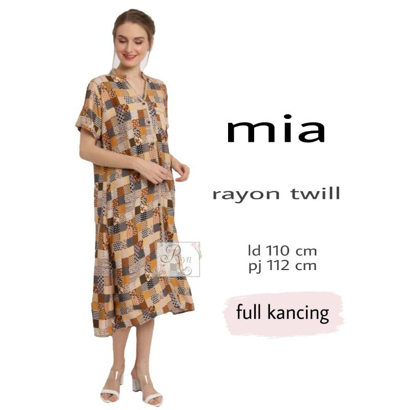 𝐑𝐲𝐧 𝐑𝐚𝐲𝐲𝐚𝐧 𝐎𝐟𝐟𝐢𝐜𝐢𝐚𝐥 | Baju Daster Homedress Mia Rayon Twill Super Adem Ori RYN
