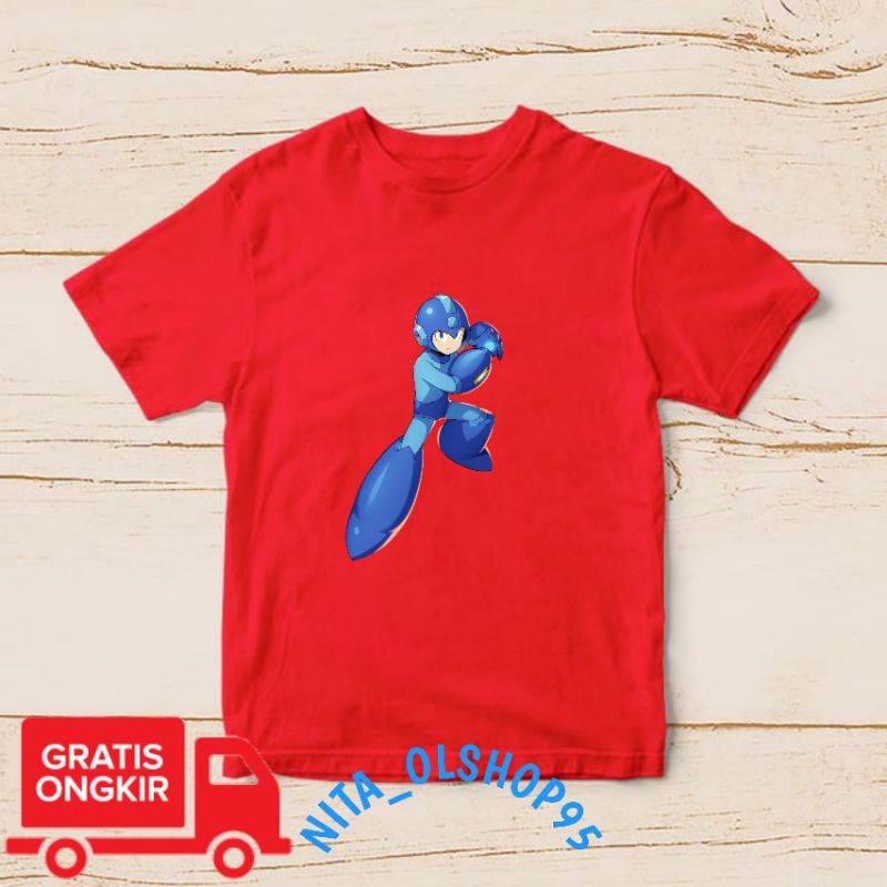 baju anak Mega man megaman , baju anak gambar robot