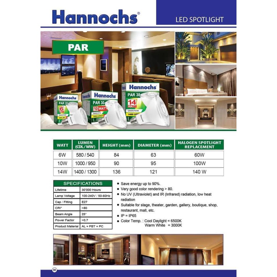 Dapatkan Lampu Led Par Sorot Hannochs Par38 14W 14 Watt E27 Spotlight Ayo Beli