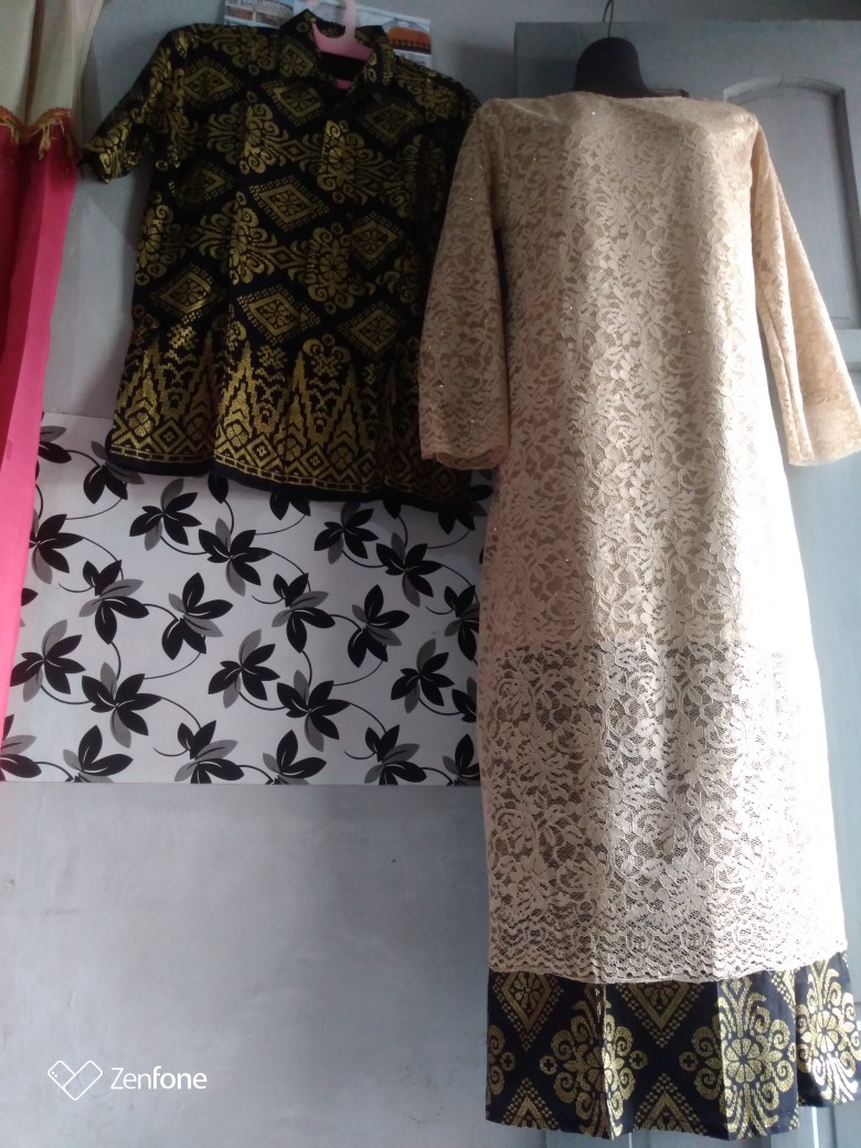 Mts Misbi Prada Batik Couple Set Kebaya Brukat Long Tunik (bisa Pisah)