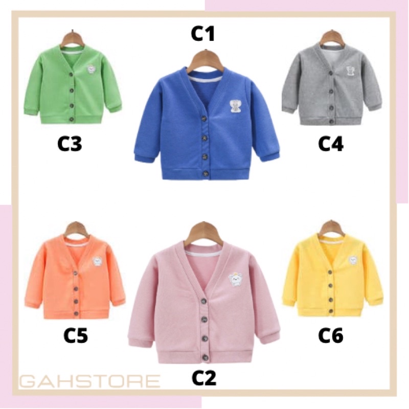 GAH Cardigan Anak Sweater Bayi Rajut 0-3 Tahun Jaket Anak Laki Laki Perempuan Unisex Hoodie Baby Pre