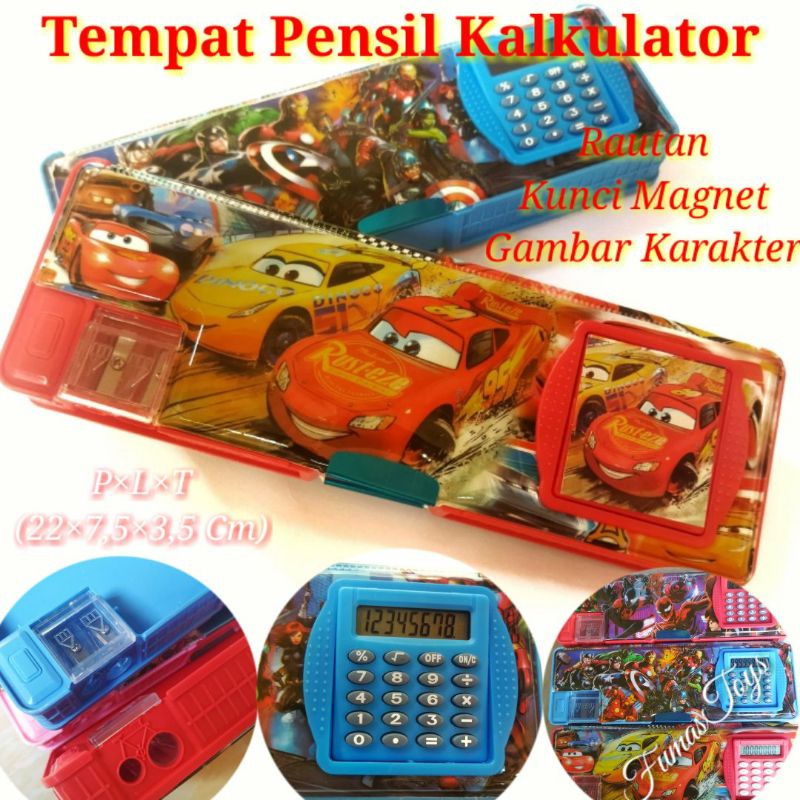 

Kotak Pensil Kalkulator Dan Rautan Pensil / Tempat Pensil Magnet Gambar Karakter / Pencil Case / Kotak Tempat Pensil Kalkulator Magnet Gambar Karakter Untuk Anak Lelaki Dan Perempuan