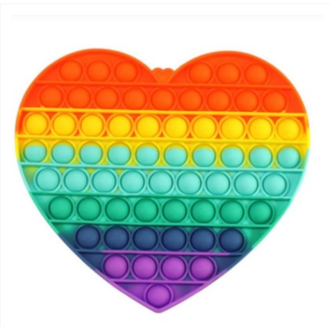JGW-[✅COD] Pop it jumbo mainan pop it push fidget bubble toy mainan anak2 FREE KELERENG-LOVE 20CM