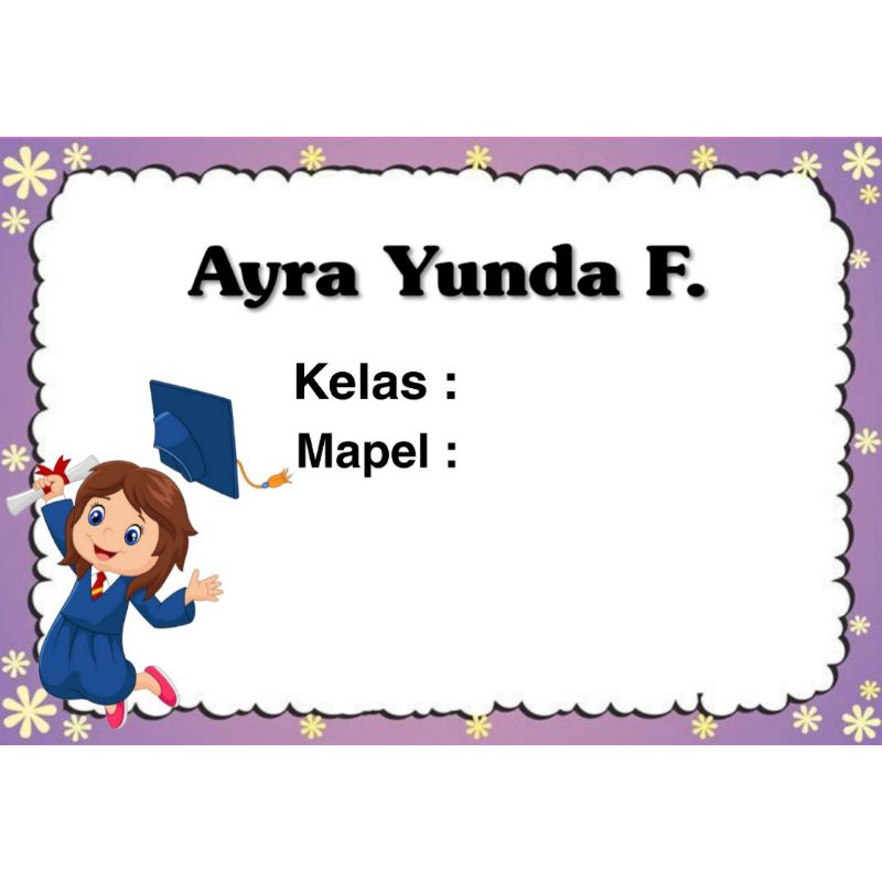 

LABEL BUKU SEKOLAH ANAK MURAH (ISI 50 PCS )